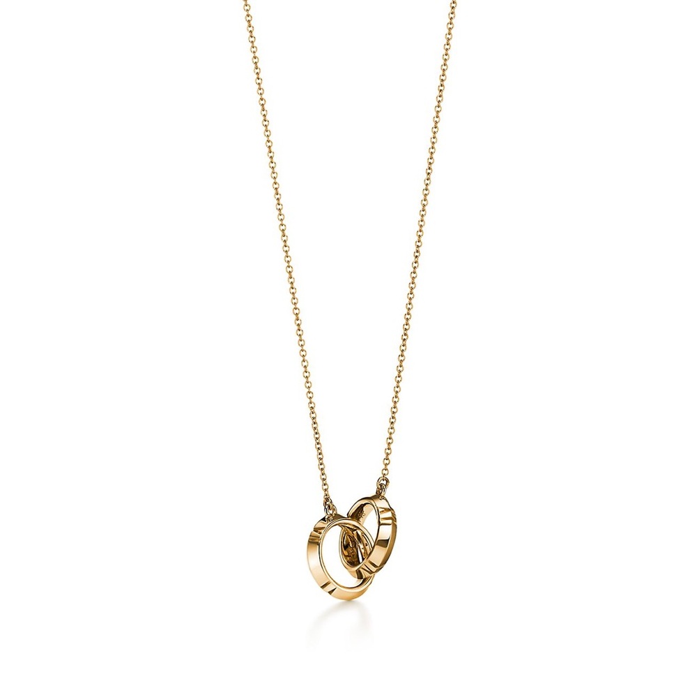 Tiffany & Co. Atlas X Closed Interlocking Pendant Necklace - 18k Yellow Gold